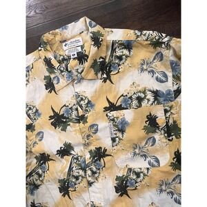 Vintage COLUMBIA Sportswear S/S  Button Up HAWAII OCEAN Shirt M Y2K Floral  Mens